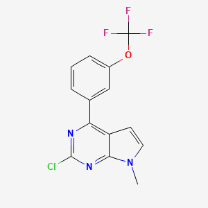 2-Chloro-7-methyl-4-(3-(trifluoromethoxy)phenyl)-7H-pyrrolo[2,3-d]pyrimidine