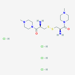 molecular formula C16H36Cl4N6O2S2 B14764352 H-Cys(1)-piperazino(4-Me).H-Cys(1)-piperazino(4-Me).4HCl 