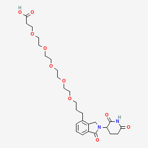 molecular formula C27H38N2O10 B14764362 Phthalimidinoglutarimide-C3-O-PEG4-C2-acid 