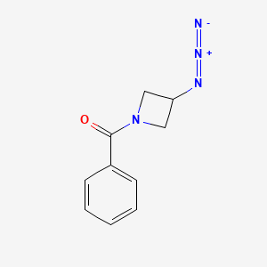 molecular formula C10H10N4O B1476437 (3-アジドアゼチジン-1-イル)(フェニル)メタノン CAS No. 2098123-39-6