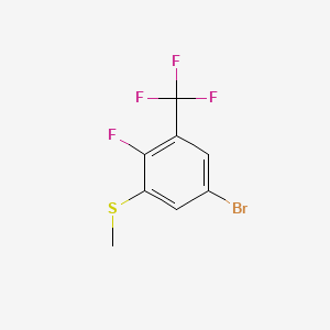 molecular formula C8H5BrF4S B14764383 (5-Bromo-2-fluoro-3-(trifluoromethyl)phenyl)(methyl)sulfane 