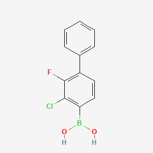 molecular formula C12H9BClFO2 B14764415 (3-Chloro-2-fluoro-[1,1'-biphenyl]-4-yl)boronic acid 