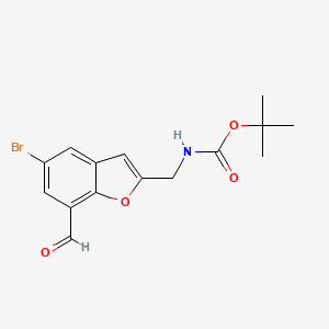 tert-Butyl ((5-bromo-7-formylbenzofuran-2-yl)methyl)carbamate