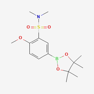 molecular formula C15H24BNO5S B14764448 2-Methoxy-N,N-dimethyl-5-(4,4,5,5-tetramethyl-1,3,2-dioxaborolan-2-yl)benzenesulfonamide 