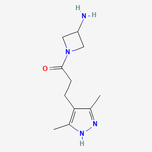 1-(3-aminoazetidin-1-yl)-3-(3,5-dimethyl-1H-pyrazol-4-yl)propan-1-one
