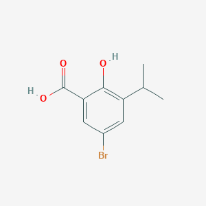 molecular formula C10H11BrO3 B14764459 5-Bromo-2-hydroxy-3-isopropylbenzoic acid 