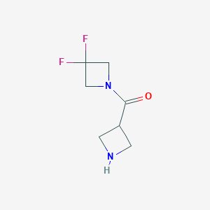 molecular formula C7H10F2N2O B1476448 氮杂环丁-3-基(3,3-二氟氮杂环丁-1-基)甲酮 CAS No. 1681019-86-2