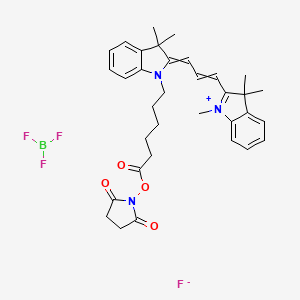 molecular formula C34H40BF4N3O4 B14764494 Cyanine3 NHS ester minimal dye 