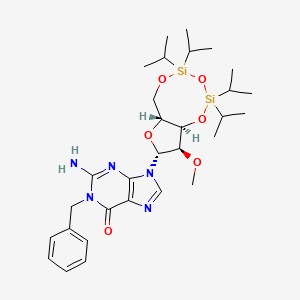 2-Amino-1-benzyl-9-((6aR,8R,9R,9aR)-2,2,4,4-tetraisopropyl-9-methoxytetrahydro-6H-furo[3,2-f][1,3,5,2,4]trioxadisilocin-8-yl)-1,9-dihydro-6H-purin-6-one