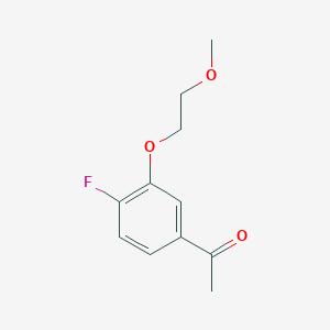 molecular formula C11H13FO3 B14764509 1-(4-Fluoro-3-(2-methoxyethoxy)phenyl)ethanone 