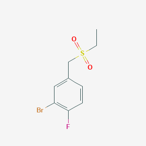 molecular formula C9H10BrFO2S B14764519 2-Bromo-4-((ethylsulfonyl)methyl)-1-fluorobenzene 