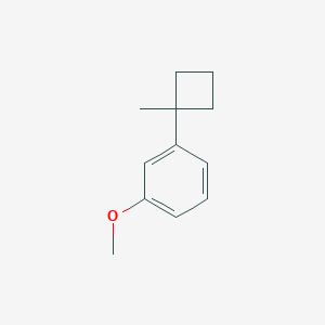 molecular formula C12H16O B14764531 1-Methoxy-3-(1-methylcyclobutyl)benzene 