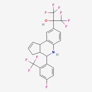 1,1,1,3,3,3-hexafluoro-2-(4-(4-fluoro-2-(trifluoromethyl)phenyl)-3a,4,5,9b-tetrahydro-3H-cyclopenta[c]quinolin-8-yl)propan-2-ol