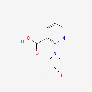 molecular formula C9H8F2N2O2 B1476457 2-(3,3-二氟氮杂环丁-1-基)烟酸 CAS No. 2091250-51-8