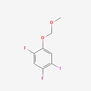 molecular formula C8H7F2IO2 B14764577 1,5-Difluoro-2-iodo-4-(methoxymethoxy)benzene 