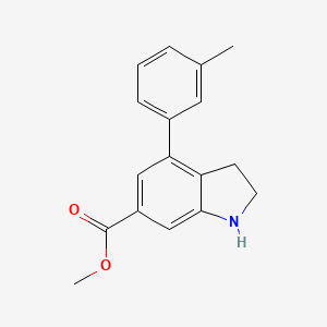 molecular formula C17H17NO2 B14764580 Methyl 4-(m-tolyl)indoline-6-carboxylate 