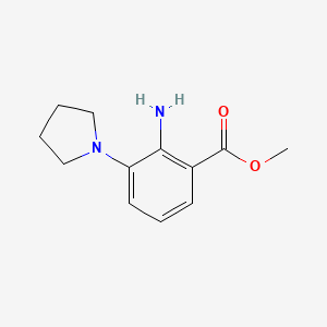 molecular formula C12H16N2O2 B14764604 Methyl 2-amino-3-(pyrrolidin-1-yl)benzoate 