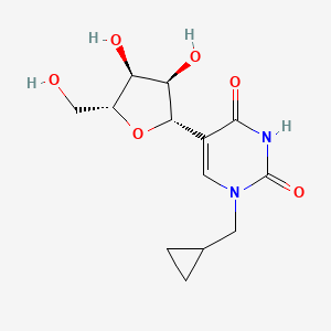 molecular formula C13H18N2O6 B14764611 1-(cyclopropylmethyl)-5-[(2S,3R,4S,5R)-3,4-dihydroxy-5-(hydroxymethyl)oxolan-2-yl]pyrimidine-2,4-dione 