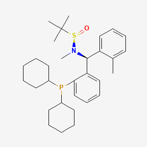 [S(R)]-N-[(S)-(2-Methylphenyl)[2-(dicyclohexylphosphino)phenyl]methyl]-N,2-dimethyl-2-propanesulfinamide