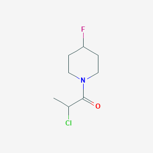 molecular formula C8H13ClFNO B1476462 2-Chloro-1-(4-fluoropiperidin-1-yl)propan-1-one CAS No. 1996116-60-9