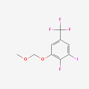 molecular formula C9H7F4IO2 B14764629 2-Fluoro-1-iodo-3-(methoxymethoxy)-5-(trifluoromethyl)benzene 