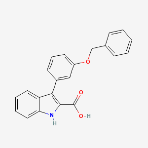 molecular formula C22H17NO3 B14764663 3-(3-phenylmethoxyphenyl)-1H-indole-2-carboxylic acid 