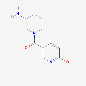 molecular formula C12H17N3O2 B1476467 (3-Aminopiperidin-1-yl)(6-methoxypyridin-3-yl)methanone CAS No. 2097952-75-3