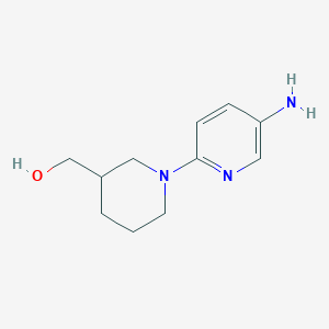 molecular formula C11H17N3O B14764682 (1-(5-Aminopyridin-2-yl)piperidin-3-yl)methanol 