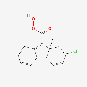 2-Chloro-9a-methyl-9-fluorenecarboperoxoic acid