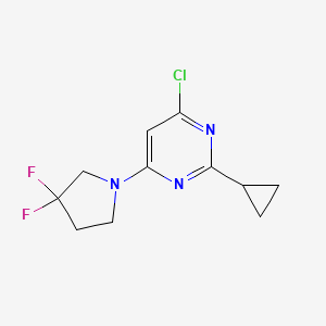 molecular formula C11H12ClF2N3 B1476471 4-Chloro-2-cyclopropyl-6-(3,3-difluoropyrrolidin-1-yl)pyrimidine CAS No. 1994544-10-3