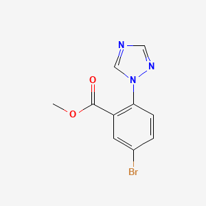 molecular formula C10H8BrN3O2 B14764715 Methyl 5-bromo-2-(1H-1,2,4-triazol-1-yl)benzoate 