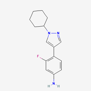 4-(1-Cyclohexyl-1H-pyrazol-4-yl)-3-fluoroaniline