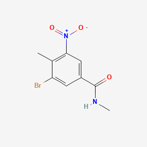 molecular formula C9H9BrN2O3 B14764728 3-Bromo-N,4-dimethyl-5-nitrobenzamide 