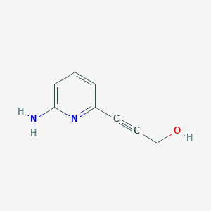 molecular formula C8H8N2O B14764742 3-(6-Amino-2-pyridyl)prop-2-yn-1-ol 