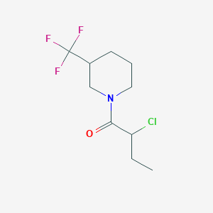 molecular formula C10H15ClF3NO B1476476 2-Chloro-1-(3-(trifluoromethyl)piperidin-1-yl)butan-1-one CAS No. 2091118-81-7