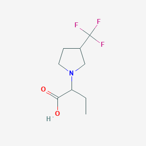 molecular formula C9H14F3NO2 B1476477 2-(3-(Trifluoromethyl)pyrrolidin-1-yl)butanoic acid CAS No. 1849843-60-2