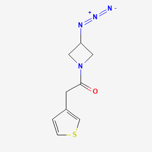 molecular formula C9H10N4OS B1476478 1-(3-叠氮氮杂环己烷-1-基)-2-(噻吩-3-基)乙烷-1-酮 CAS No. 2098123-43-2