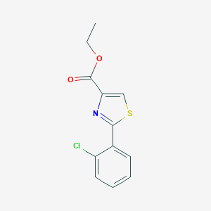 molecular formula C12H10ClNO2S B147648 Ethyl 2-(2-chlorophenyl)thiazole-4-carboxylate CAS No. 132089-36-2