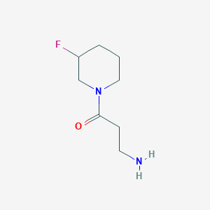 3-Amino-1-(3-fluoropiperidin-1-yl)propan-1-one