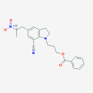 molecular formula C22H23N3O4 B147649 3-(7-氰基-5-(2-硝基丙基)吲哚-1-基)丙基苯甲酸酯 CAS No. 350797-56-7