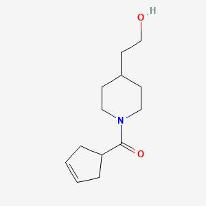 molecular formula C13H21NO2 B1476490 Cyclopent-3-en-1-yl(4-(2-hydroxyethyl)piperidin-1-yl)methanone CAS No. 2006512-72-5