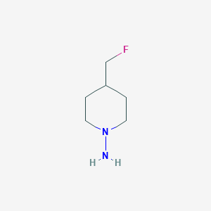 molecular formula C6H13FN2 B1476497 4-(Fluoromethyl)piperidin-1-amine CAS No. 2005034-11-5