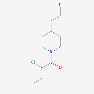 molecular formula C11H19ClFNO B1476500 1-(4-(2-fluoroéthyl)pipéridin-1-yl)-2-chlorobutan-1-one CAS No. 2097978-11-3