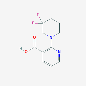 molecular formula C11H12F2N2O2 B1476503 Ácido 2-(3,3-difluoropiperidin-1-il)nicotínico CAS No. 2009513-34-0