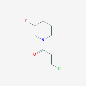 molecular formula C8H13ClFNO B1476508 3-氯-1-(3-氟哌啶-1-基)丙-1-酮 CAS No. 2012846-38-5