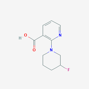 molecular formula C11H13FN2O2 B1476509 2-(3-氟哌啶-1-基)烟酸 CAS No. 2015718-05-3