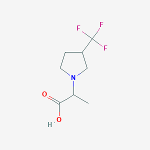 molecular formula C8H12F3NO2 B1476513 2-(3-(Trifluoromethyl)pyrrolidin-1-yl)propanoic acid CAS No. 1862355-13-2