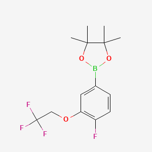 2-(4-Fluoro-3-(2,2,2-trifluoroethoxy)phenyl)-4,4,5,5-tetramethyl-1,3,2-dioxaborolane