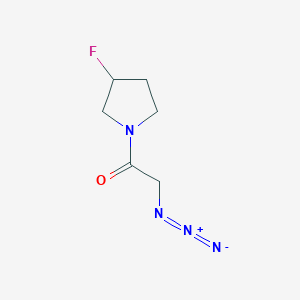 molecular formula C6H9FN4O B1476519 1-(3-Fluorpyrrolidin-1-yl)-2-azidoethanon CAS No. 2097978-96-4