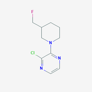 molecular formula C10H13ClFN3 B1476520 2-Chloro-3-(3-(fluoromethyl)piperidin-1-yl)pyrazine CAS No. 2090606-19-0